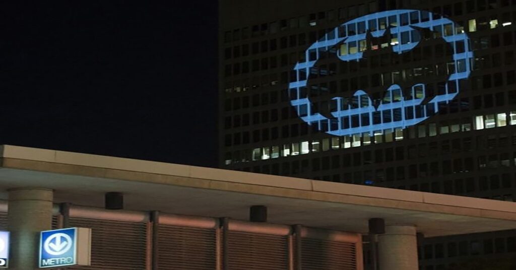 Bat signal in Montreal