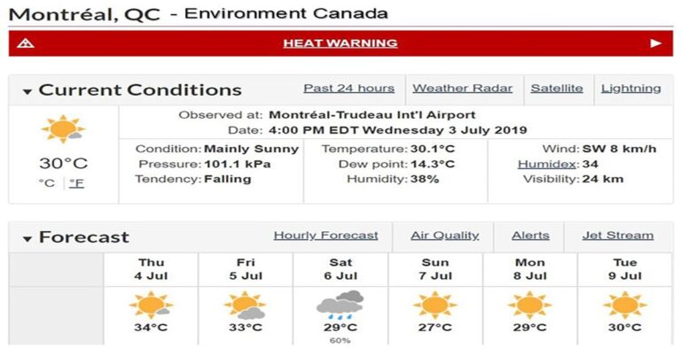 Montreal ready as heat warning is announced
