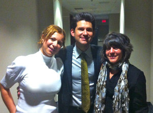 Matt Dusk was very gracious to meet us after his performance. Seen above Mtt Dusk flanked by Sandra deAndrade and Sabrina Cipriani