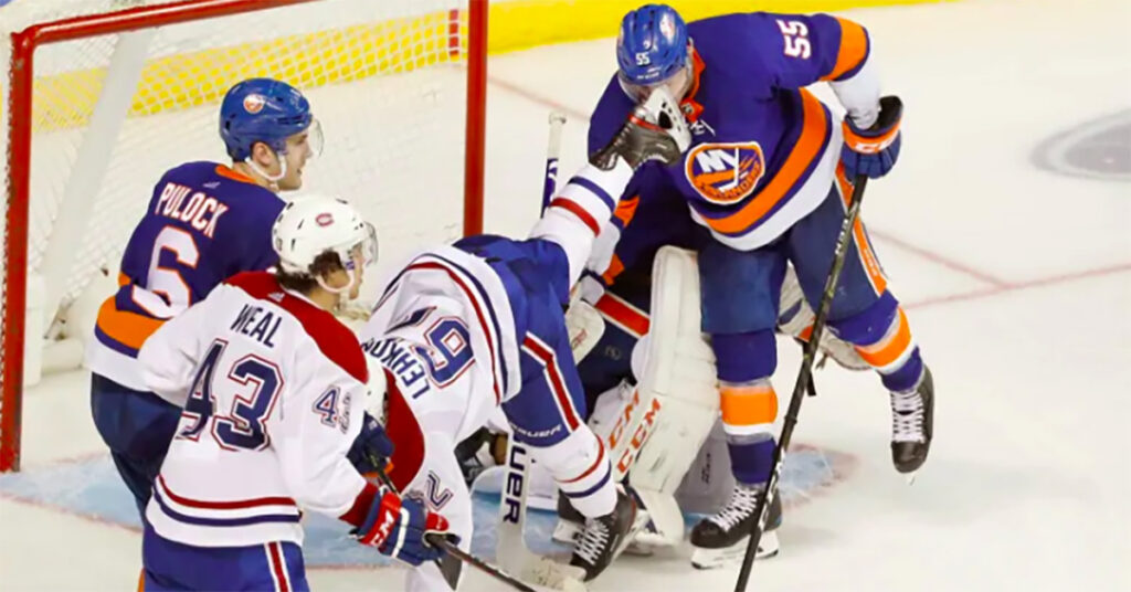 Islanders’ Johnny Boychuk scary moment against the Habs