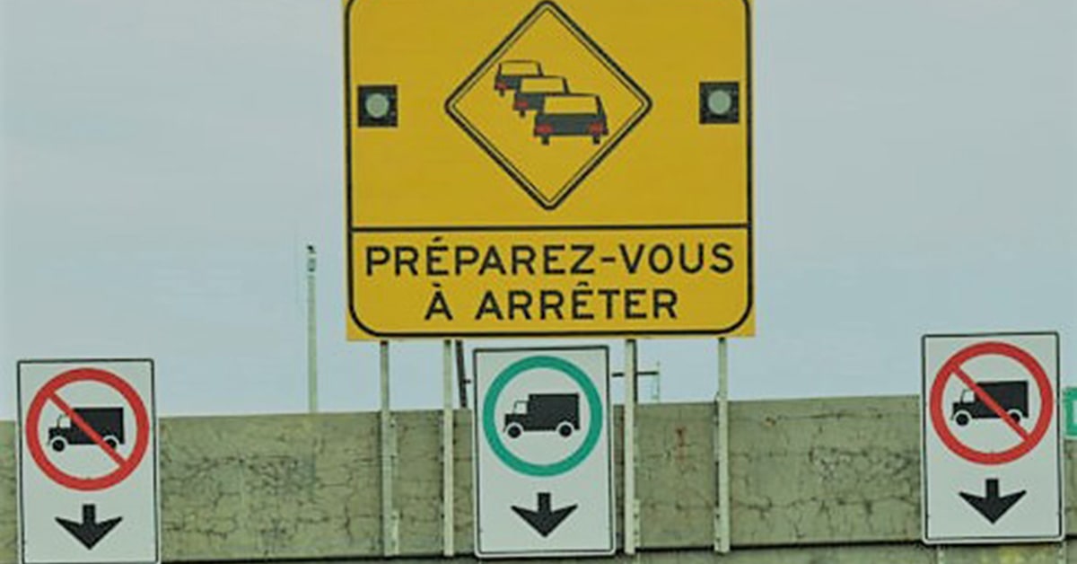 French only highway signs to be replaced with pictograms