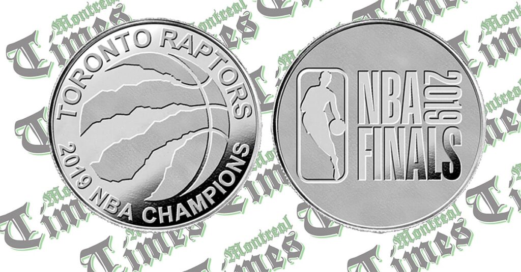 Silver Toronto Raptors Chain Limited Edition NBA Champions Toronto Raptors Silver Dollar Montreal Times