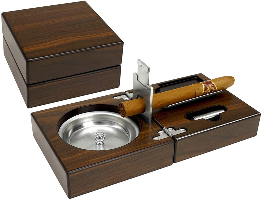 Folding Cigar Ashtray Set