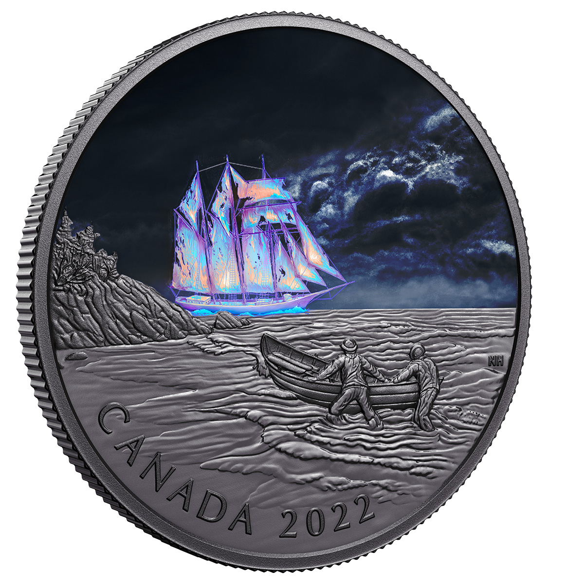 Ghost ship silver coin