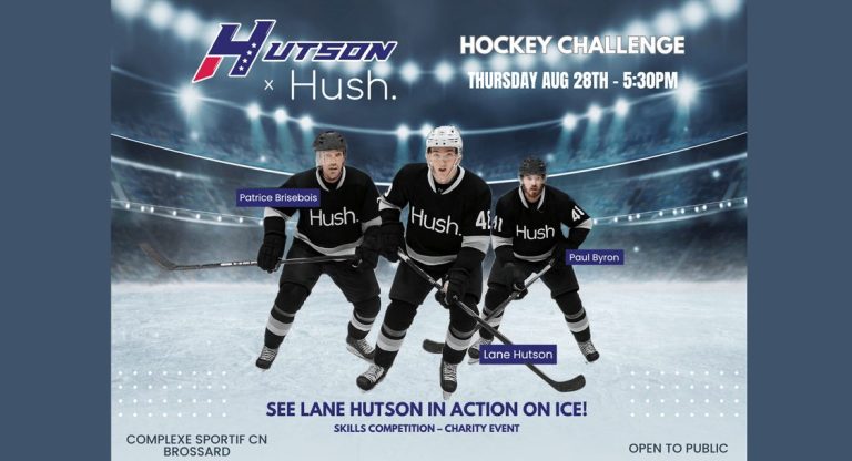 Lane Hutson hockey skills challenge with former Habs