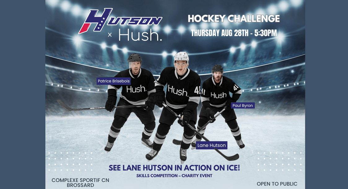 Lane Hutson hockey skills challenge with former Habs