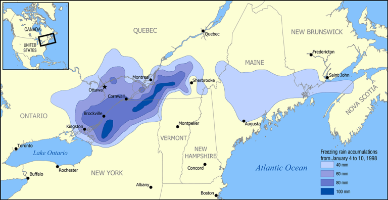Comparing the ice storm of 98 to 2026 Montreal