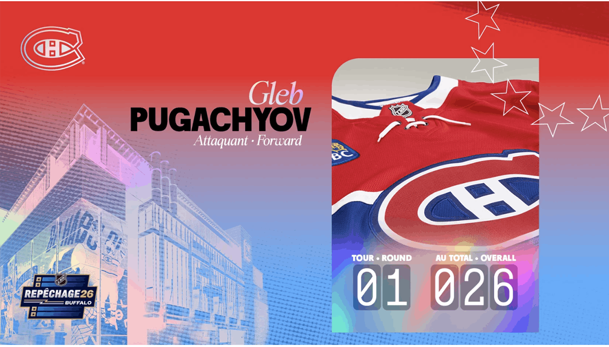 Canadiens Select a Towering Russian Power Forward 26th overall in 2026 NHL Draft