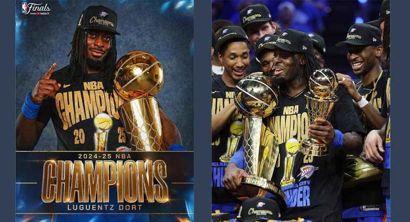 Montreal's Lugentz Dort wins NBA championship